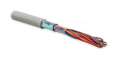 Hyperline Кабель витая пара, экранированная F/UTP, категория 3, 10 пар (24 AWG), одножильный (solid), экран - фольга, LSZH нг(А)-HF, –20°C - +60°C, серый