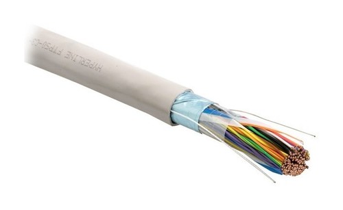 Hyperline Кабель витая пара, экранированная F/UTP, категория 3, 50 пар (24 AWG), одножильный (solid), экран - фольга, LSZH нг(А)-HF, –20°C - +60°C, серый