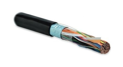 Hyperline (FTP50-C3-SOLID-OUTDOOR) Кабель витая пара, экранированная F/UTP, категория 3, 50 пар (24 AWG), одножильный (solid), экран-фольга, внешний, UV PE, -40°C - +60°C, черный