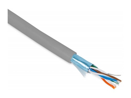 Hyperline (305 м) Кабель витая пара, экранированная F/UTP, категории 5e, 4 пары (26 AWG), многожильный (patch), экран - фольга, PVC, –20°C – +75°C, серый