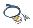 ATEN Шнур, мон+клав+мышь PS/2+аудио, SPHD15+2xminiJack(3,5мм)=>HD DB15+2x6MINI-DIN+2xminiJack(3,5мм), Male, 8+2x6+2x2 проводов, опрессованный, 1.8 метра, черный