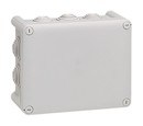 LEGRAND Коробка прямоугольная 155x110x74 мм, 10 кабельных вводов, серая, Plexo