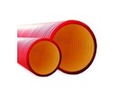 DKC / ДКС Труба жесткая двустенная для электропроводки и кабельных линий, в комплекте с соединительной муфтой, наружный ф200мм, жесткость 8 кПа, цвет красный, длина 6 м (цена за 1м)