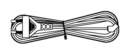 Hyperline Кабель питания для вентилятора 120x120x38 мм, 1 разъем под плоские контакты, с евровилкой без заземления, 1.8 м, черный
