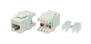 Hyperline Вставка Keystone Jack RJ-45(8P8C), категория 5e, тип 180 градусов, белая