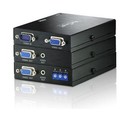 ATEN/VANCRYST Удлинитель, SVGA+AUDIO, 300 метр., HD-DB15+MINI JACK, M+F>F, со шнуром VGA+AUDIO, Б.П. 220> 5.3V, (макс.разреш. 1920x1200 60Hz(30м)/1600x1200 60Hz(150м)/1024x768 60Hz(300м);регулятор усиления видеосигнала)