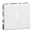 LEGRAND 77012 Переключатель 2-х позиционный, 2М, с подсветкой, белый, Mosaic