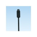 PANDUIT Кабельная стяжка Pan-Ty® неразъемная стандартная, 4.7 х 188 мм (ШхД), с площадкой (обертка) для маркера 11.1 x 22.1 мм, погодоустойчивый нейлон 6.6, цвет черный (500 шт.)