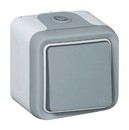 LEGRAND Кнопочный выключатель 10A, серый, Plexo
