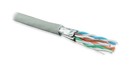 Hyperline (500 м) Кабель витая пара, экранир. U/FTP, кат. 6, 4 пары (23 AWG), одножил. (solid), кажд.пара в фольге, LSZH, нг(А)-HF, –20°C–+60°C, серый-гарантия: 15 лет компон., 25 лет системная