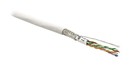 Hyperline (500 м) Кабель витая пара, экранированная SF/UTP, категория 6, 4 пары (26 AWG), многожильный (patch), экран - фольга + медная оплетка, LSZH, белый
