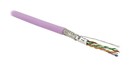 Hyperline (500 м) Кабель витая пара, экранированная SF/UTP, категория 6, 4 пары (26 AWG), многожильный (patch), экран - фольга + медная оплетка, LSZH, розовый