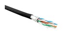 Hyperline (500 м) Кабель витая пара, экранир. U/FTP, кат. 6, 4 пары (23 AWG), одножил. (solid), кажд.пара в фольге, LSZH, нг(А)-HF, –20°C–+60°C, черный-гарантия: 15 лет компон., 25 лет системная