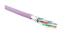 Hyperline (500 м) Кабель витая пара, экранир. U/FTP, кат. 6, 4 пары (23 AWG), одножил. (solid), кажд.пара в фольге, LSZH, нг(А)-HF, –20°C–+60°C, розовый-гарантия: 15 лет компон., 25 лет системная