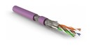 Hyperline (500 м) Кабель витая пара, экранированная S/FTP, категория 7 (600 MHz), 4 пары (26 AWG), многожильный (patch), LSZH, нг(A)-HF, фиолетовый
