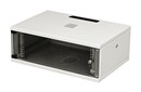 ZPAS Шкаф настенный 19-дюймовый (19"), серия SU, 6U, 312x600х400, со стеклянной дверью, с открывающимися стенками, цвет серый (RAL 7035) (SU-106) (собранный)