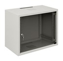 ZPAS Шкаф настенный 19-дюймовый (19"), серия SJ2, 12U, 604x600х400, со стеклянной дверью, цвет серый (RAL 7035) (SJ-112) (собранный)