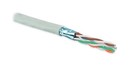 Hyperline (500 м) Кабель витая пара U/FTP, категория 6a (10GBE), 4 пары (23AWG), одножильный (solid), каждая пара в экране, без общего экрана, PVC, серый