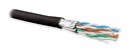 Hyperline (500 м) Кабель витая пара U/FTP, кат. 6a (10GBE), 4 пары (23AWG), одножильный (solid), каждая пара в экране, без общего экрана, нг(A)-HF, –20°C – +60°C, черный