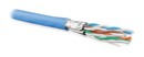 Hyperline (500 м) Кабель витая пара U/FTP, кат. 6a (10GBE), 4 пары (23AWG), одножильный (solid), каждая пара в экране, без общего экрана, нг(A)-HF, –20°C – +60°C, синий