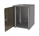 ZPAS Шкаф напольный серии SJB, 19-дюймовый (19"), 18U, 871x600х600мм (ВхШхГ), стекл. дверь, цвет черный (RAL 9005), без столешницы, нагрузка 45 кг (собранный)