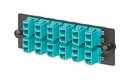 PANDUIT Панель OPTICOM для 12 LC 10Gig™ дуплексных многомодовых оптических адаптеров с муфтами из циркониевой керамики (морская волна)