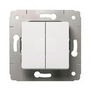 LEGRAND Выключатель 2-клавишный, 10АХ, 250В, белый, Cariva