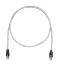 PANDUIT Патч-корд TX5e F/UTP, Cat.5e, с модульными разъёмами PAN-PLUG™ на обоих концах, 26 AWG, 4 м, серый с черными колпачками