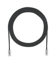 PANDUIT Патч-корд малого диаметра (4,7мм) с модульными разъёмами RJ-45 Pan-Plug™ на обоих концах, 28 AWG, UTP, Cat.6A, LSZH, 2 м, черный