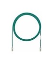 PANDUIT Патч-корд малого диаметра (4,7мм) с модульными разъёмами RJ-45 Pan-Plug™ на обоих концах, 28 AWG, UTP, Cat.6A, LSZH, 3 м, зеленый