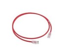 PANDUIT Патч-корд малого диаметра (4,7мм) с модульными разъёмами RJ-45 Pan-Plug™ на обоих концах, 28 AWG, UTP, Cat.6A, LSZH, 5 м, красный