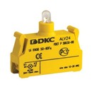 DKC / ДКС Контактный блок с клеммным безвинтовым зажимом со светодиодом на 12В