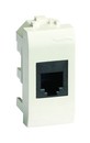 DKC / ДКС Телефонная розетка RJ-11, (разъем AMP), цвет белый, 1М, BRAVA