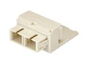 PANDUIT Оптический модуль Mini-Com® с одним дуплексным коннектором LC (ключ A - черный), с муфтой из диоксидциркониевой керамики, слоновая кость