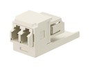 PANDUIT Оптический модуль Mini-Com® с одним дуплексным коннектором LC (ключ E - оранжевый), с муфтой из диоксидциркониевой керамики, кремовый