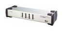 ATEN Переключатель, электрон., KVM+Audio+USB 2.0, 1 user USB+2xVGA => 4 cpu USB+2xVGA, со шнурами USB 4х1.8м.+MINIJACK 4х1.8м., 2048x1536, настол., исп.спец.шнуры, без OSD, не каскад