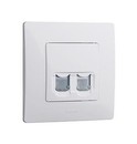 LEGRAND Модуль розетки двойной RJ11+RJ45, категория5 UTP, белый, ETIKA