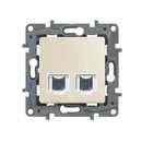 LEGRAND Модуль розетки двойной RJ11+RJ45, категория 5 UTP, слоновая кость, ETIKA