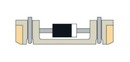 DKC / ДКС SFR/I1A Диод на 1 ампер (1N4007). Форм-фактор 5х20.