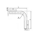DKC / ДКС Поворот труба-труба 90°, номинальный ф50мм, IP67, толщина стенки 1,2мм, оцинкованная сталь