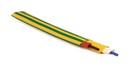 DKC / ДКС Термоусаживаемая самозатухающая трубка 12/4мм, цвет желто-зеленый, коэфф. усадки 3:1