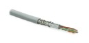 Hyperline (305 м) Кабель витая пара SF/UTP, категория 5e, 4 пары (24 AWG), одножильный (solid), экран - фольга + медная оплетка, LSZH, –20°C – +75°C, серый - гарантия:15 лет компонентная, 25 лет системная