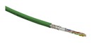 Hyperline (305 м) Кабель витая пара SF/UTP, категория 5e, 4 пары (24 AWG), одножильный (solid), экран - фольга + медная оплетка, LSZH, –20°C – +75°C, зеленый - гарантия:15 лет компонентная, 25 лет системная