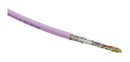 Hyperline (305 м) Кабель витая пара SF/UTP, категория 5e, 4 пары(24 AWG), одножильный(solid), экран - фольга + медная оплетка, PVC, –20°C – +75°C, розовый - гарантия:15 лет компонентная; 25 лет системная