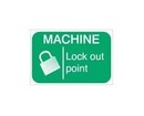 BRADY Самоклеющиеся бирки, легенда "MASHINE Lock out point ", 100*150 мм, B-7541(ламинированный полиэстер), 1 шт"