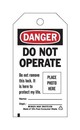 BRADY Ламинированная бирка с легендой "DANGER DO NOT OPERATE" (с фото)