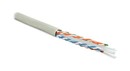 Hyperline (305 м) Кабель витая пара, неэкранированная U/UTP, категория 6, 4 пары (23 AWG), одножильный (solid), с разделителем, PVC, –20°C – +75°C, серый - гарантия: 15 лет компонентная, 25 лет системная