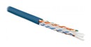 Hyperline (305 м) Кабель витая пара, неэкранированная U/UTP, категория 6, 4 пары (23 AWG), одножильный (solid), с разделителем, PVC, –20°C – +75°C, синий - гарантия: 15 лет компонентная, 25 лет системная