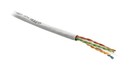 Hyperline (305 м) Кабель витая пара, неэкранированная U/UTP, категория 6, 4 пары (23 AWG), одножильный (solid), с разделителем, PVC, –20°C – +75°C, белый - гарантия: 15 лет компонентная, 25 лет системная