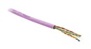Hyperline (305 м) Кабель витая пара, неэкранированная U/UTP, категория 6, 4 пары (23 AWG), одножильный (solid), с разделителем, PVC, –20°C – +75°C, розовый - гарантия: 15 лет компонентная, 25 лет системная